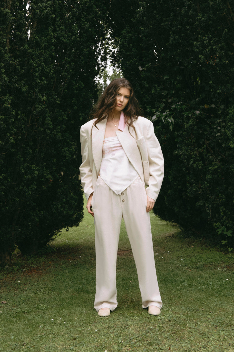 the apartment pants pale ecru