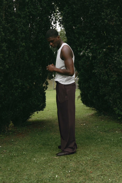 the sonder suit trousers chocolate