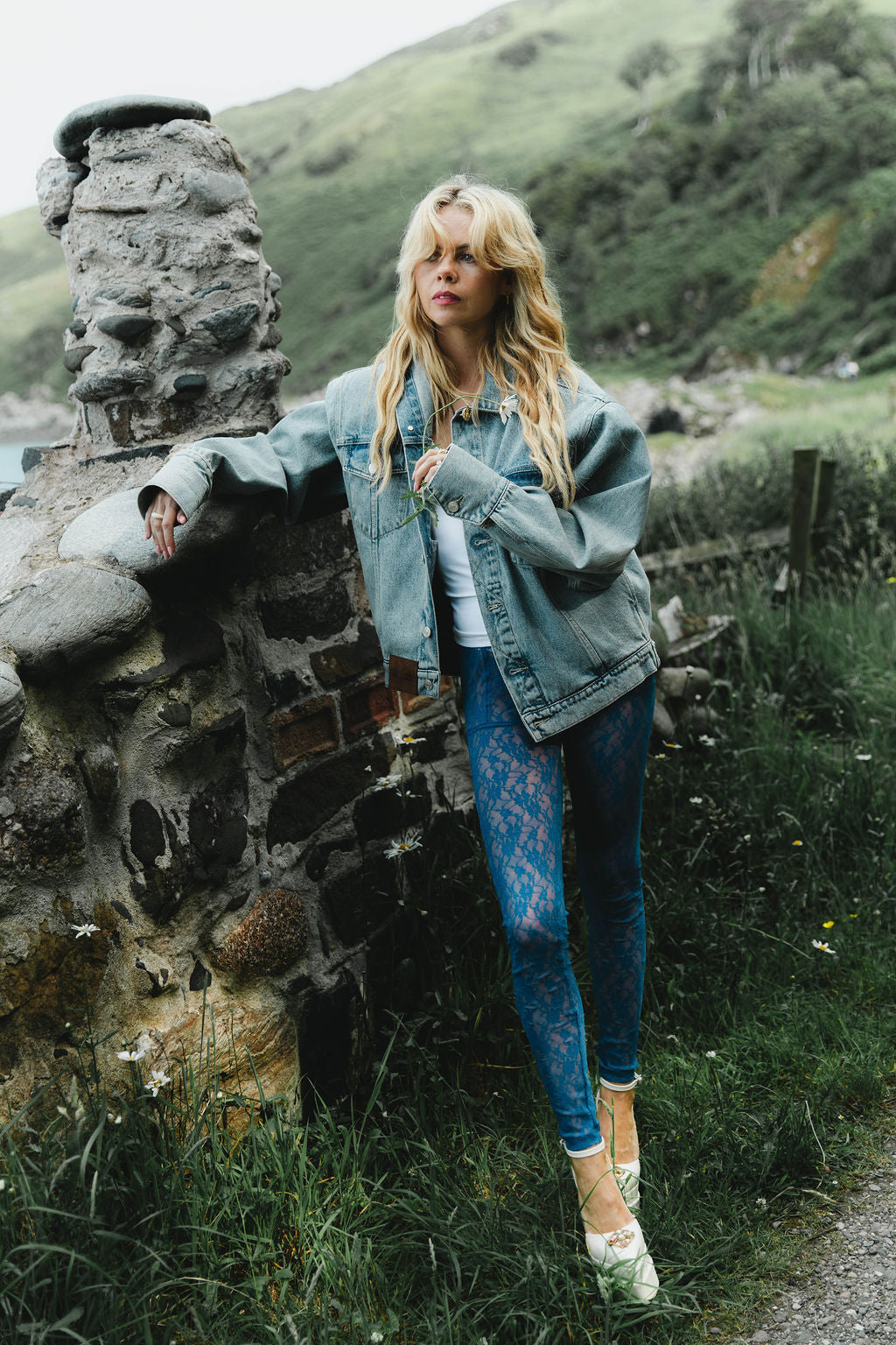 the blue denim jacket