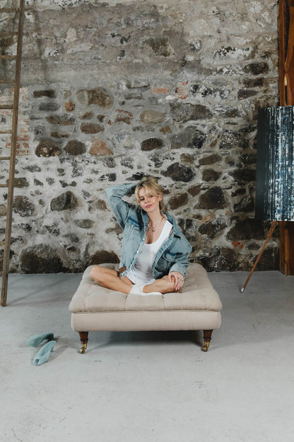 the blue denim jacket