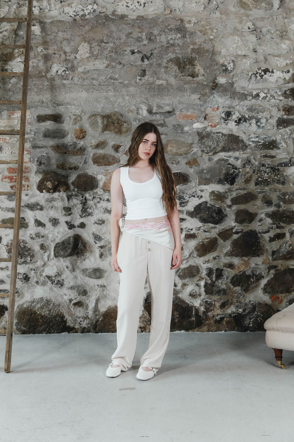 the apartment pants pale ecru