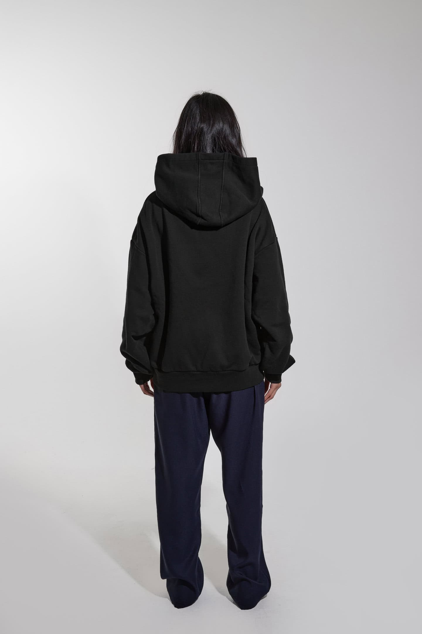 the steal hoodie | Black Unisex Loose Fit Basic Hoodie - The Sixth